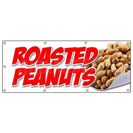 Signmission ROASTED PEANUTS BANNER SIGN fresh hot salted jumbo nut boiled georgia B-96 Roasted Peanuts